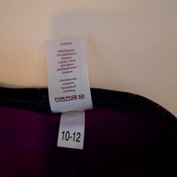 Mondor girl  10-12 figure skating purple sparkle flat box skirt skate - Picture 4 of 4